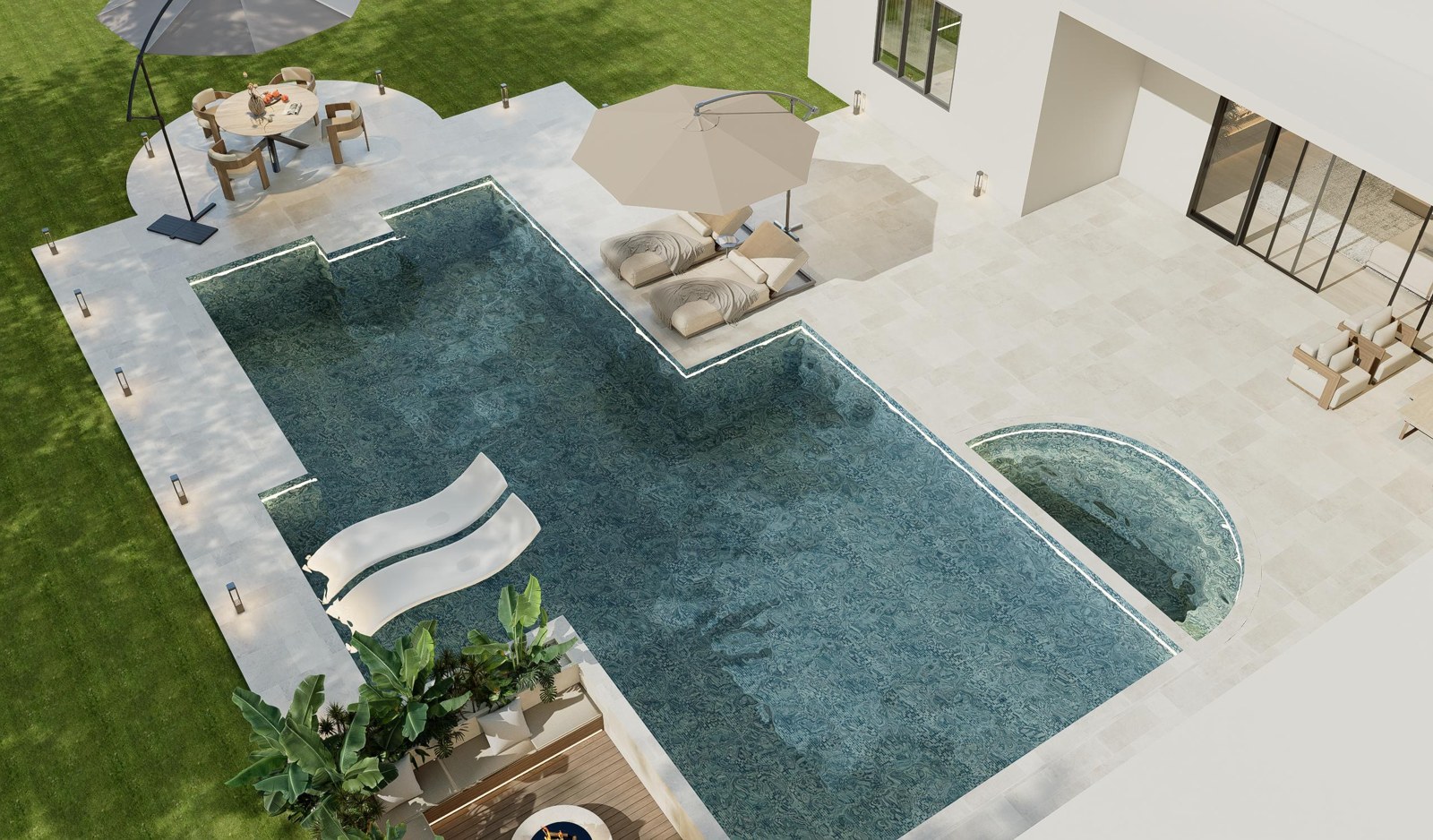 Contemporary Villa · Pool & Outdoor Living — Design Rendering