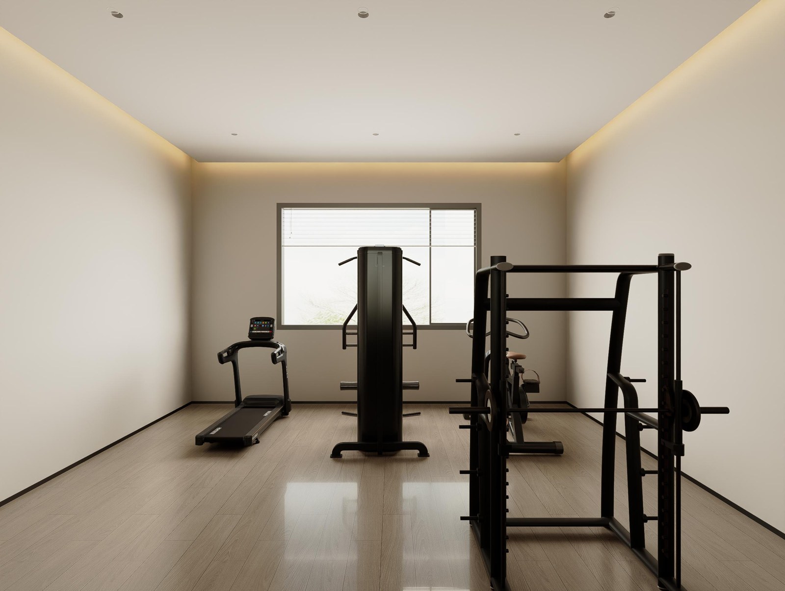 Contemporary Villa · Gym — Design Rendering